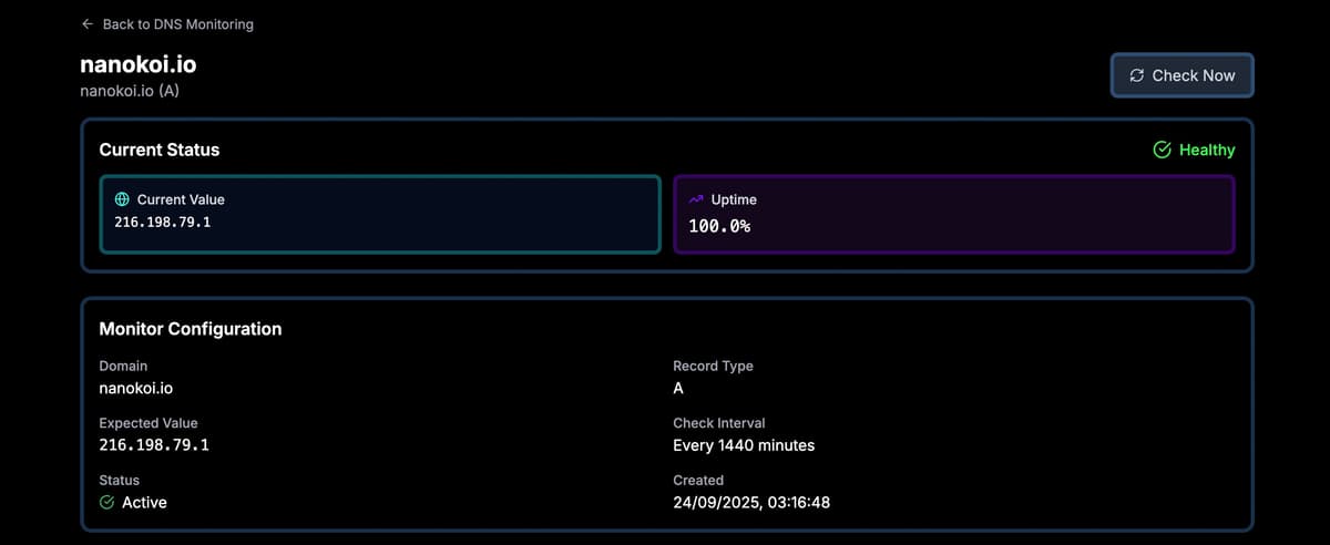 DNS Monitoring Analytics Dashboard - Comprehensive DNS performance metrics, resolution tracking, and monitoring insights